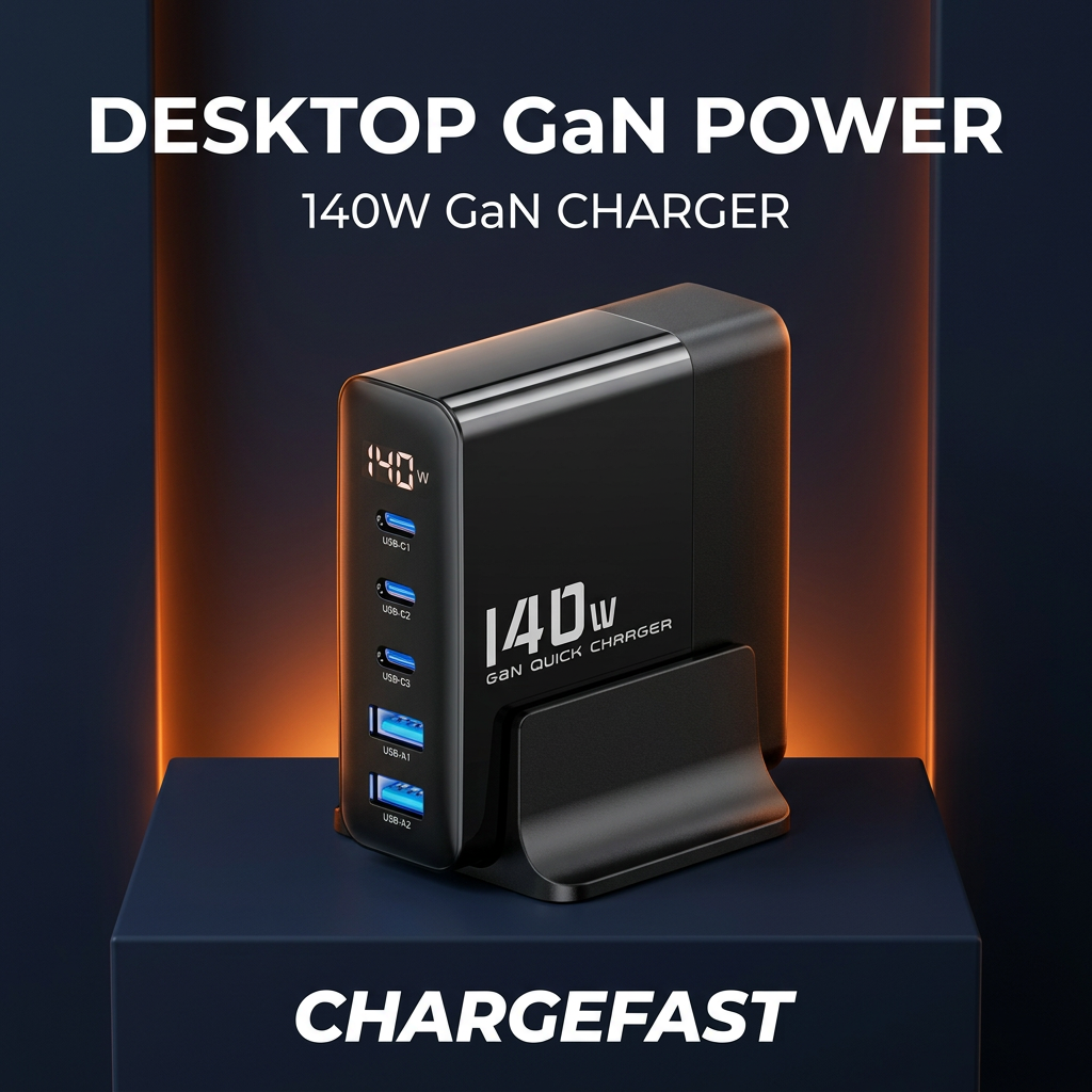 140W desktop GaN studio graphic