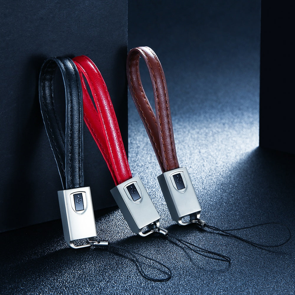 Lightning to USB Type C Cable For iPhone 7 6 X XS Max Cord Keychain Micro USB Cable For Samsung S7 S6 Edge Charging Wire