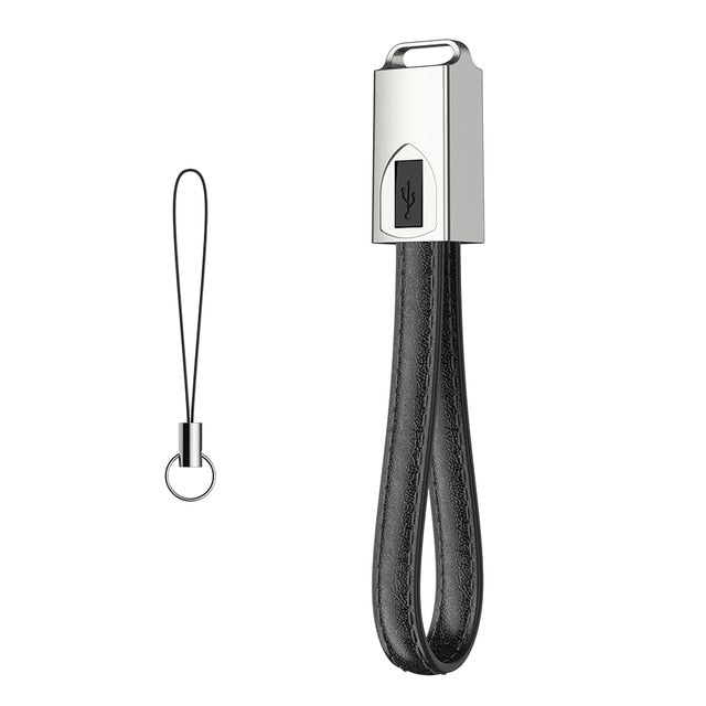 Lightning to USB Type C Cable For iPhone 7 6 X XS Max Cord Keychain Micro USB Cable For Samsung S7 S6 Edge Charging Wire
