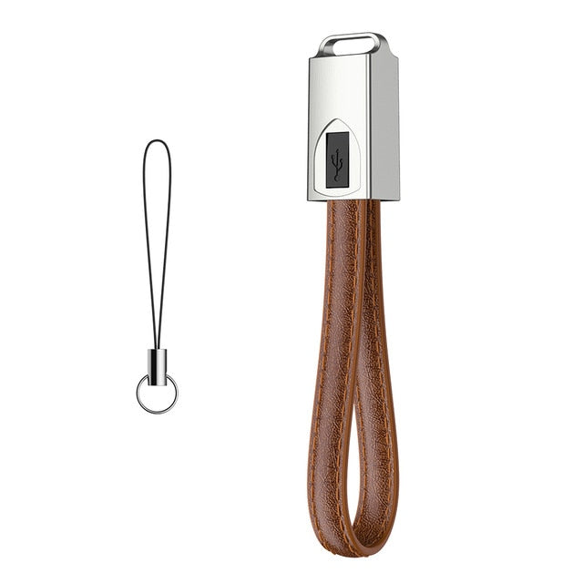 Lightning to USB Type C Cable For iPhone 7 6 X XS Max Cord Keychain Micro USB Cable For Samsung S7 S6 Edge Charging Wire