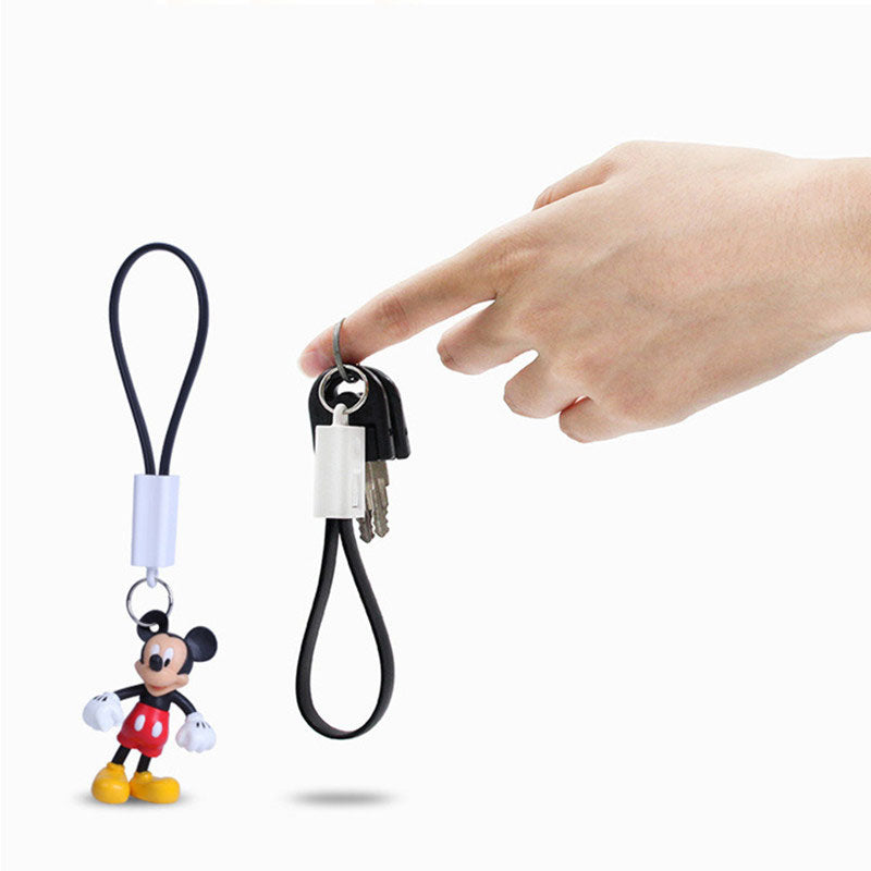 SYRINX KeyChain For iPhone Samsung Micro USB Cable / For iphone Type C Charger Cable Portable Charging Sync Data Cord USB
