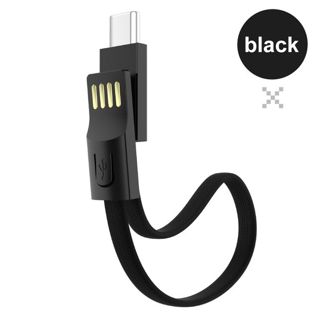 Portable Keychain USB Data cable for iPhone Micro USB Type C Fast Charging Mobile Phone Charger Cable for Samsung Galaxy Xiaomi