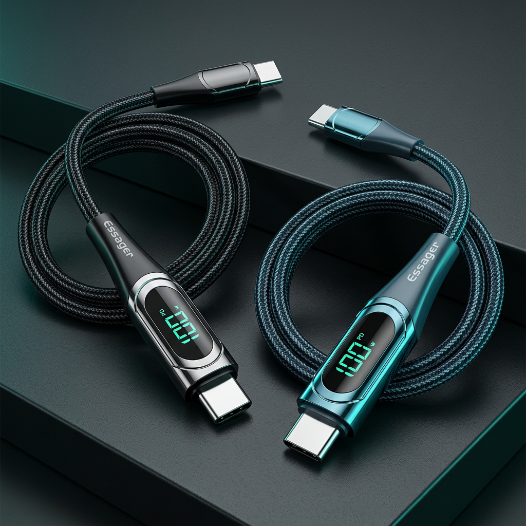 Black and blue digital-display cable hero