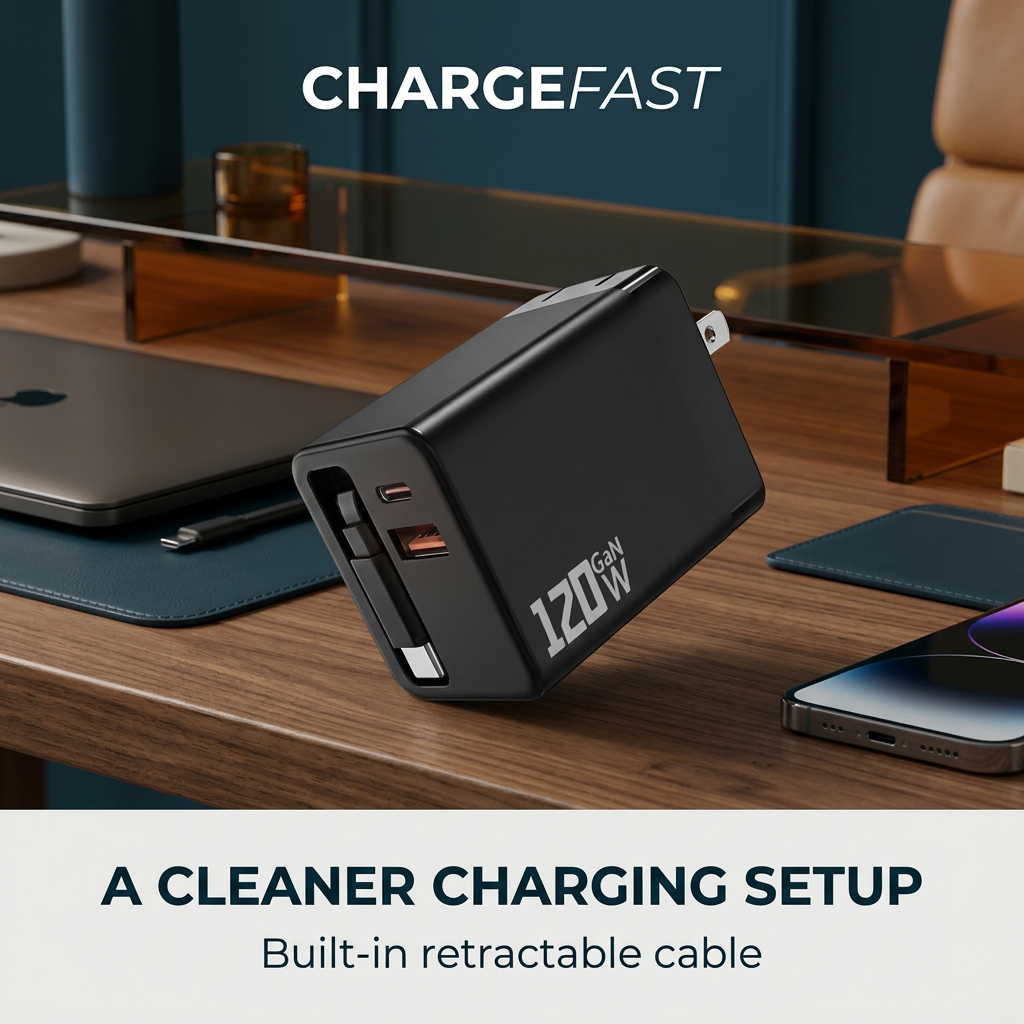 Black charger office scene