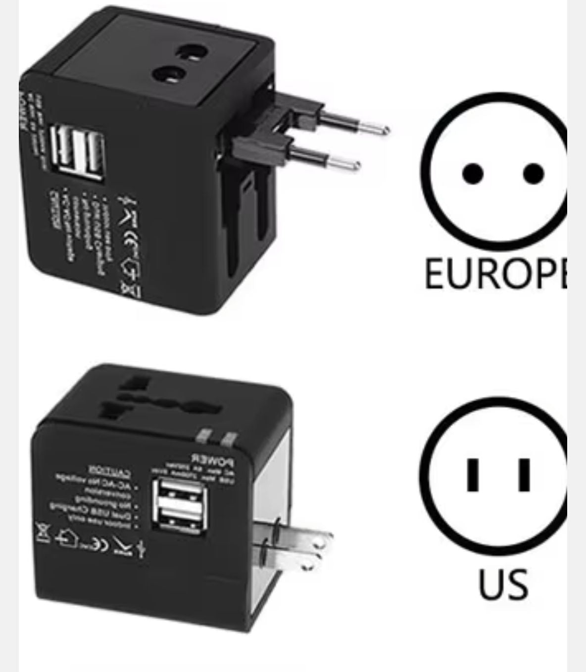 Universal Travel Adapter Power Adapter Electric Plugs Sockets Adapter Converter USB Travel Socket Plug Power Charger Converter