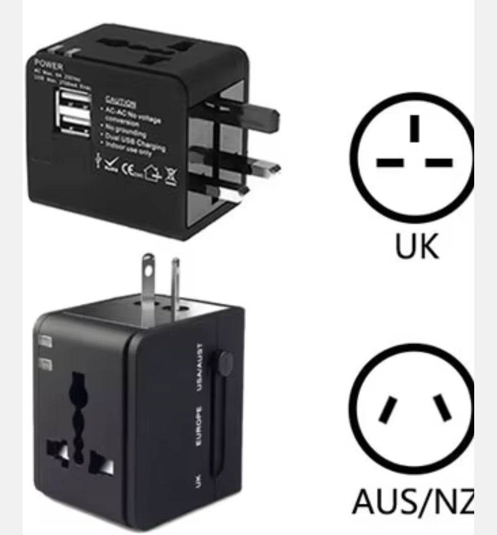 Universal Travel Adapter Power Adapter Electric Plugs Sockets Adapter Converter USB Travel Socket Plug Power Charger Converter