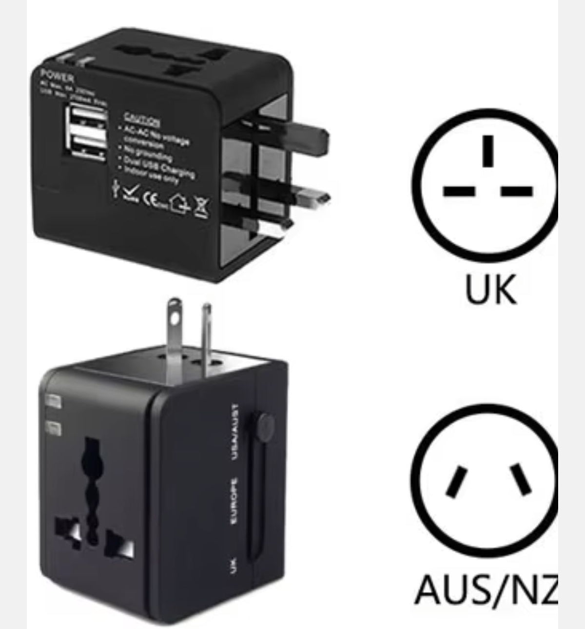 Universal Travel Adapter Power Adapter Electric Plugs Sockets Adapter Converter USB Travel Socket Plug Power Charger Converter